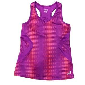 BCG M Purple & Orange Tank with built in unpadded bra
